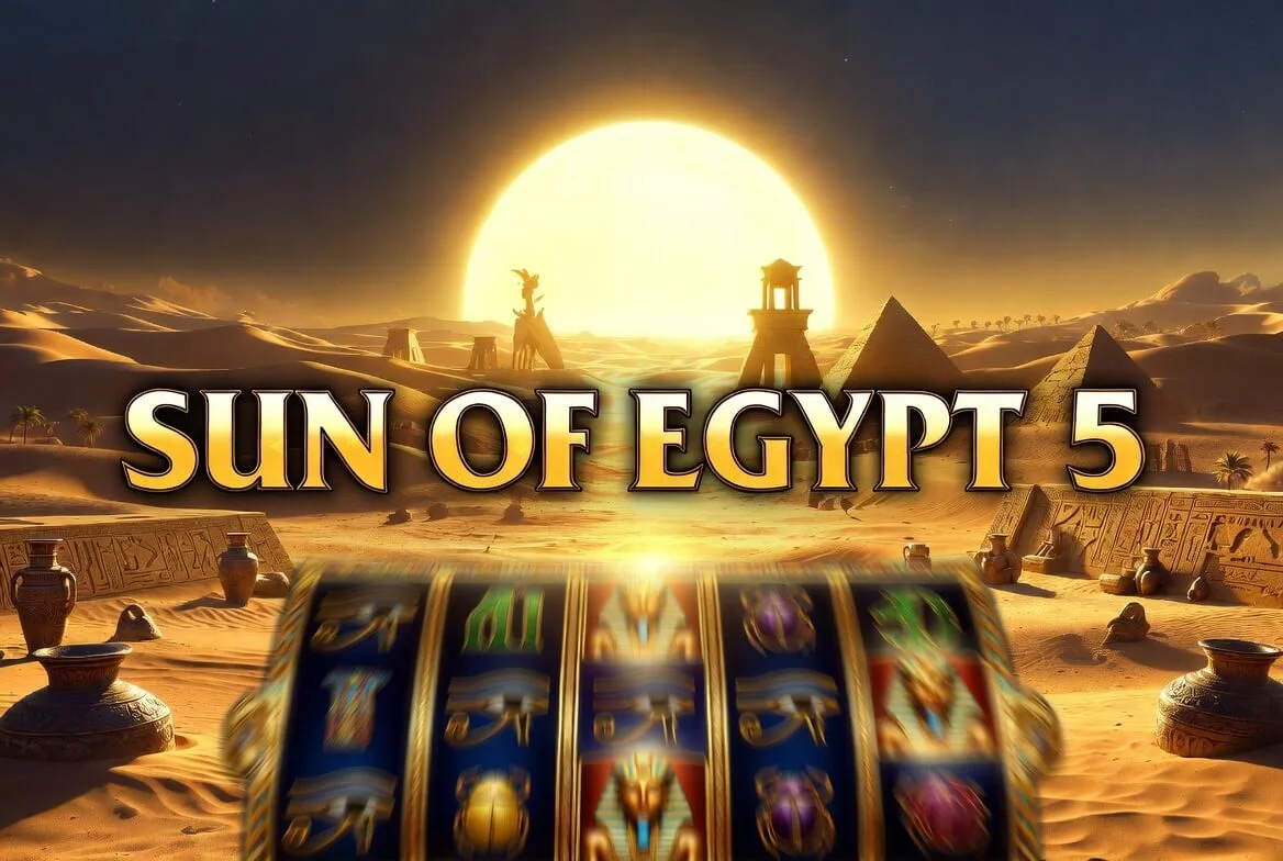 Игровое поле Sun of Egypt 5 — символы, линии выплат и кнопки управления